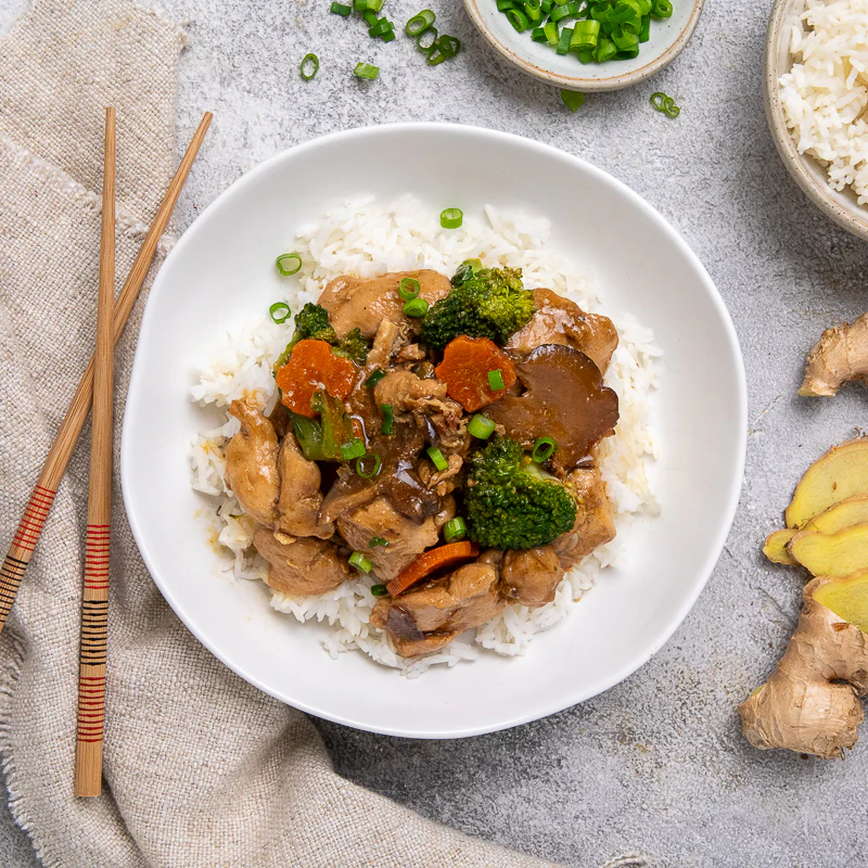 Christina's Soy Ginger Chicken & Mushrooms With Rice