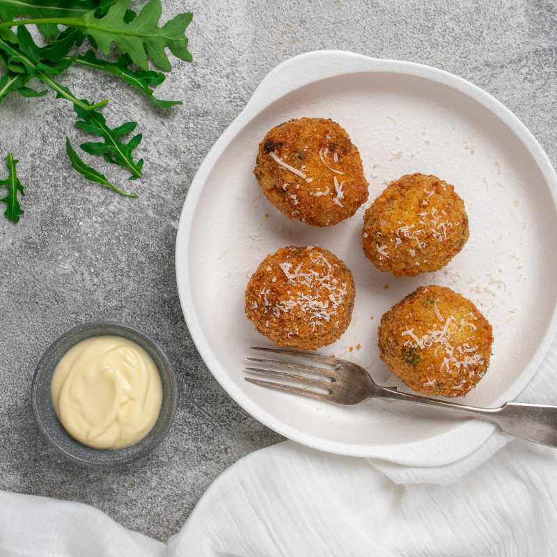 Davide's Mushroom, Spinach & Smoked Mozzarella Arancini - Image 3