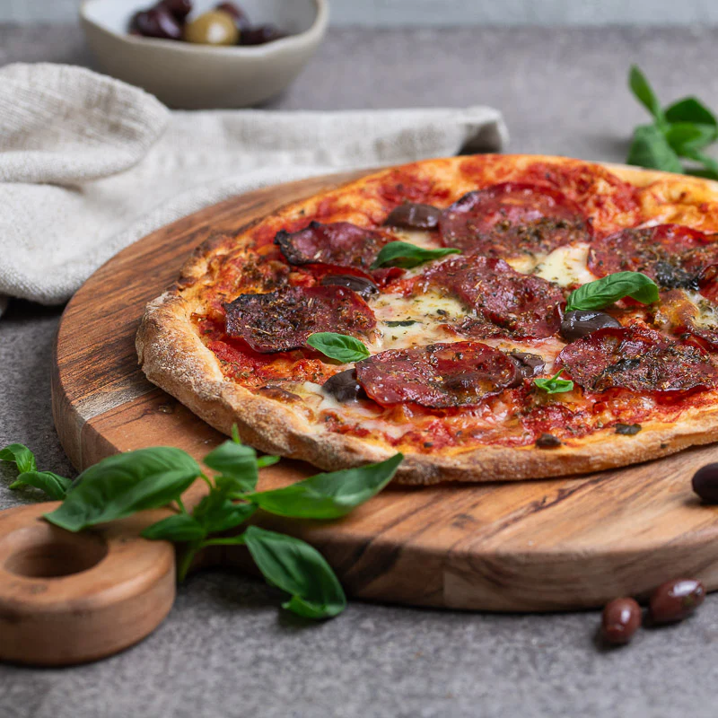 Simone's Artisan Salami & Olive Pizza - Image 2